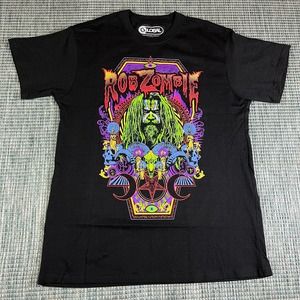 Global Rob Zombie Freaks‎ On Black T shirt Sz L New